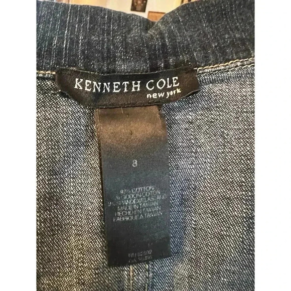 Kenneth Cole dark denim fitted jacket size 8 - Picture 8 of 8